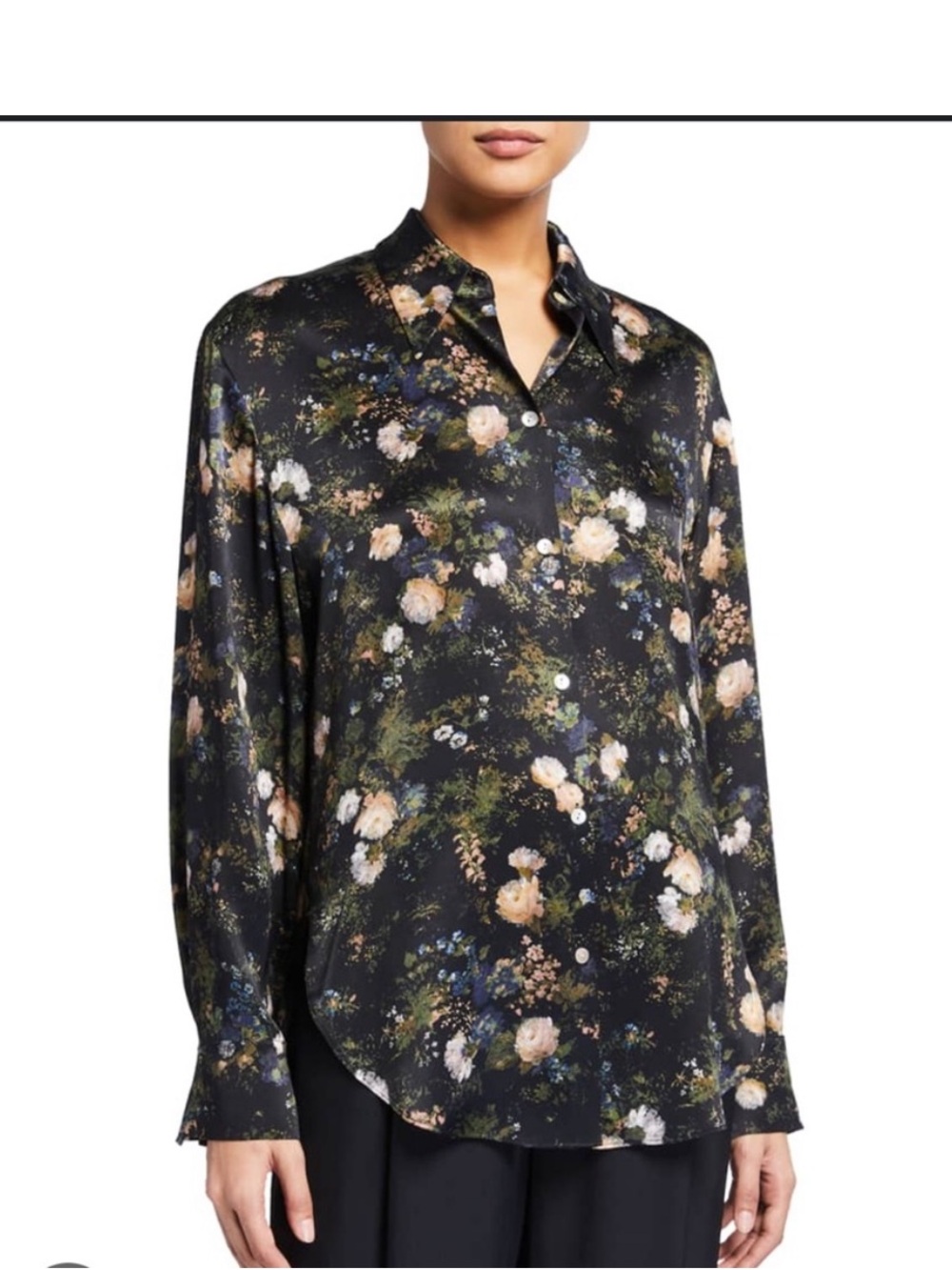 Vince Rose Field silk blouse small